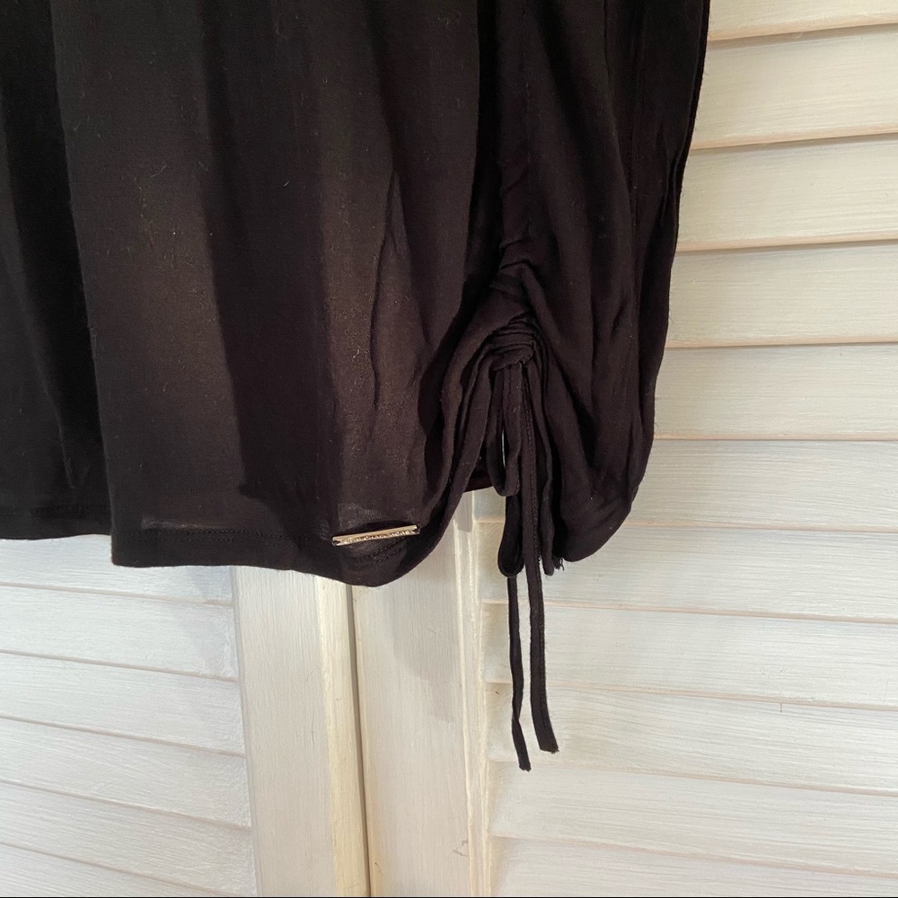 {Michael Kors} Black Drawstring Shirt - Medium - Picture 4 of 6